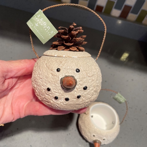 2 vintage Midwest of Canon Falls snowmen mini basket decorations - Picture 2 of 7